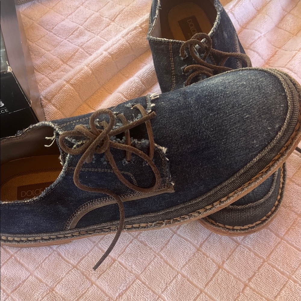 Dolce & Gabbana Men's Dark Denim Oxfords